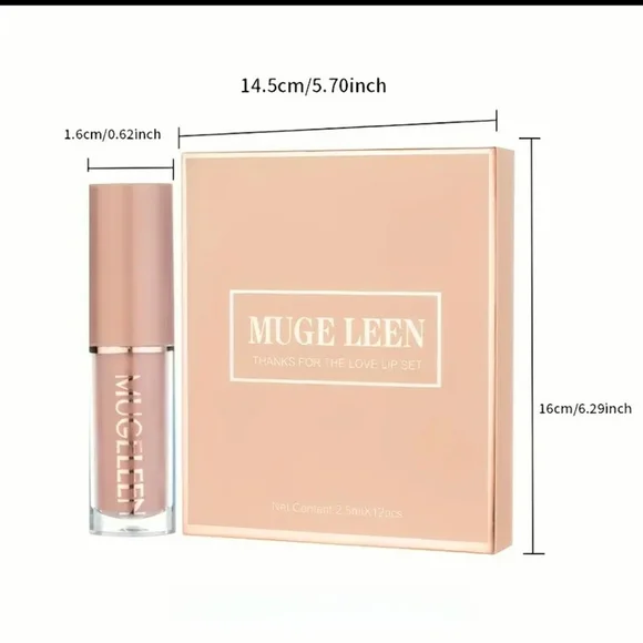 12-Piece Long Lasting, No Fading, Velvet Matte Lip Gloss Set With Box. - Picture 5 of 6